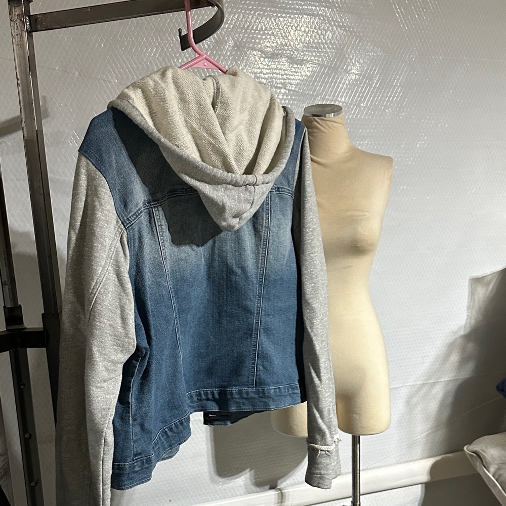 Lane Bryant Blue and Gray Jean Jacket - Picture 4 of 4